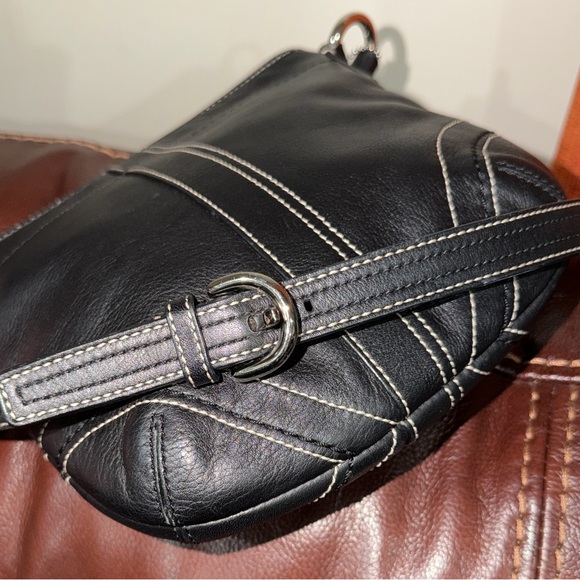 ‼️Vintage Coach Soho Black Leather Crossbody Bag - Picture 9 of 14